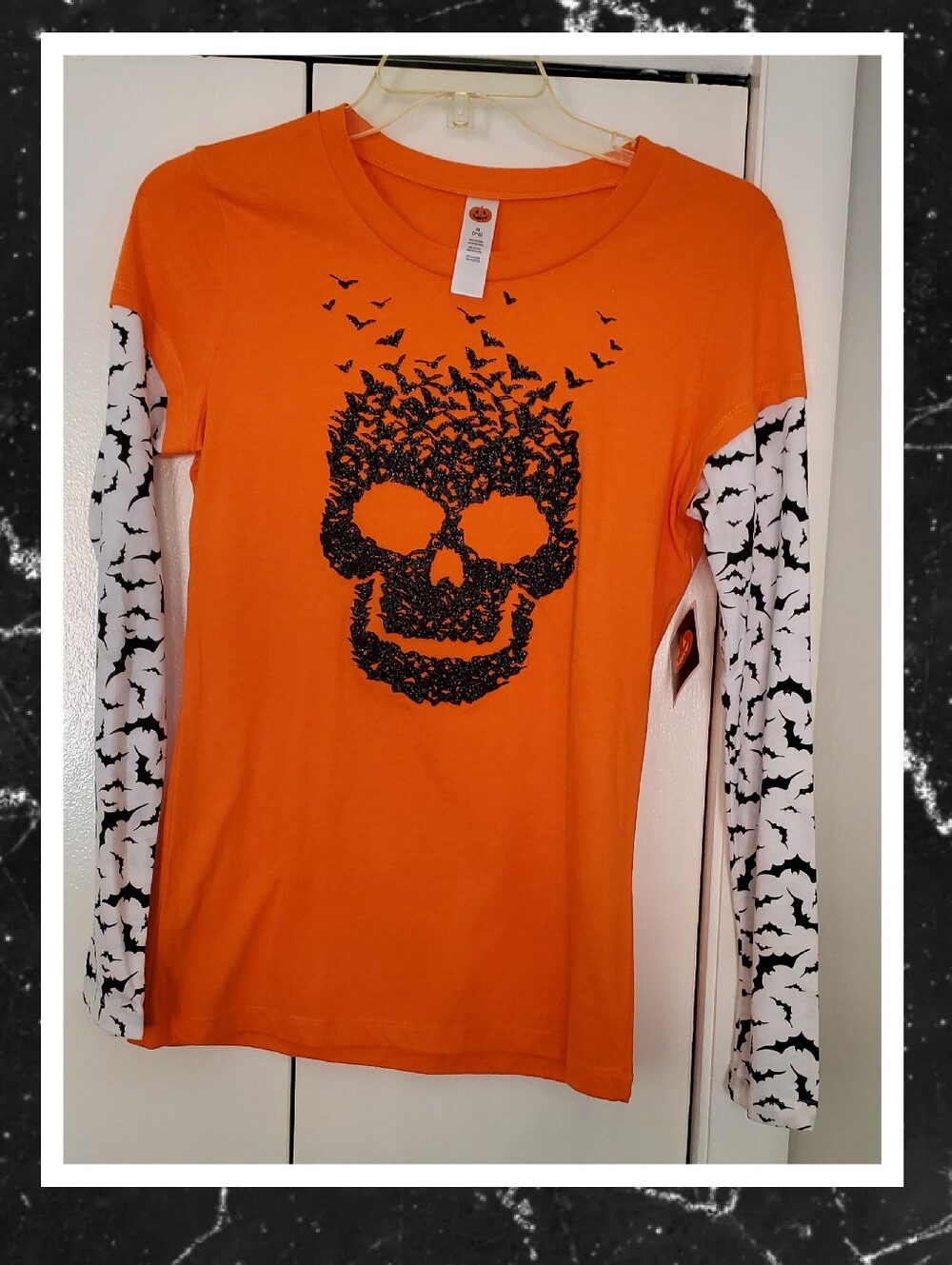 NWT JUNIORS Halloween Faux-layered t-shirt   Juniors M (7-9)